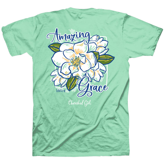 Cherished Girl Womens T-Shirt Amazing Grace Magnolia