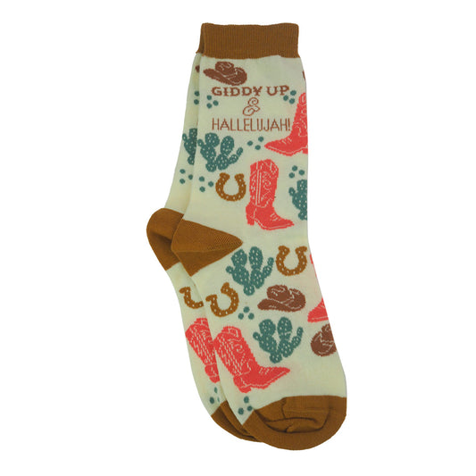 Kerusso Crew Socks Giddy Up