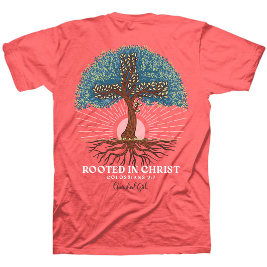 Cherished Girl Womens T-Shirt Rooted In Christ