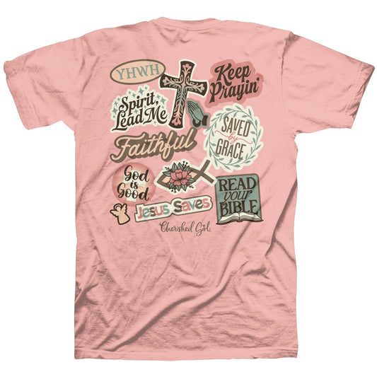 Cherished Girl Womens T-Shirt Stickers