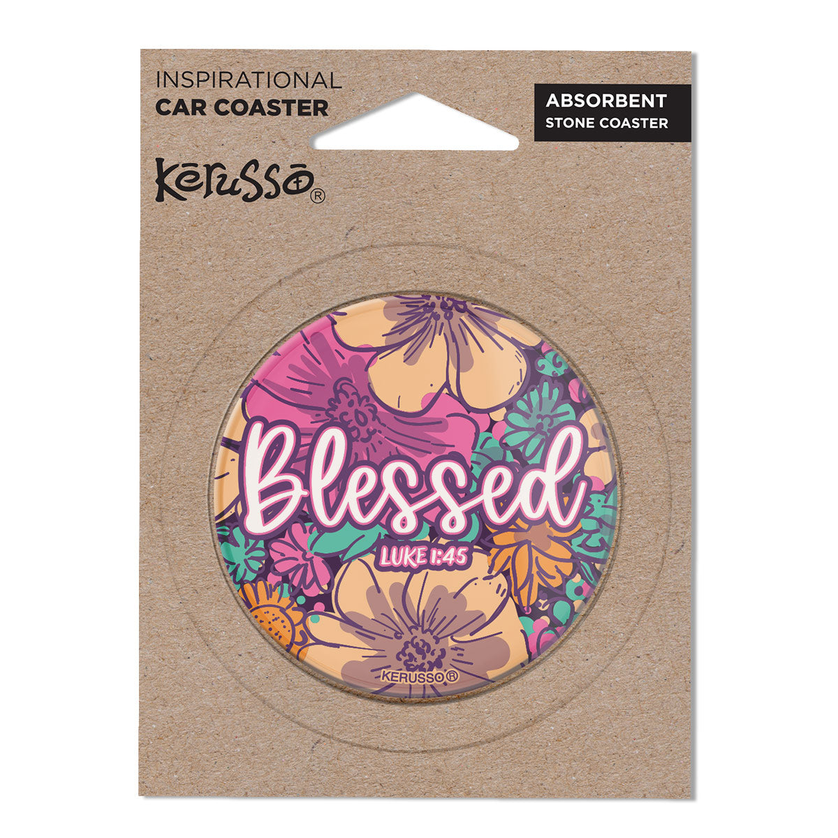 Kerusso Car Coaster Blessed