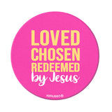 Kerusso Car Coaster Loved Chosen Redeemed