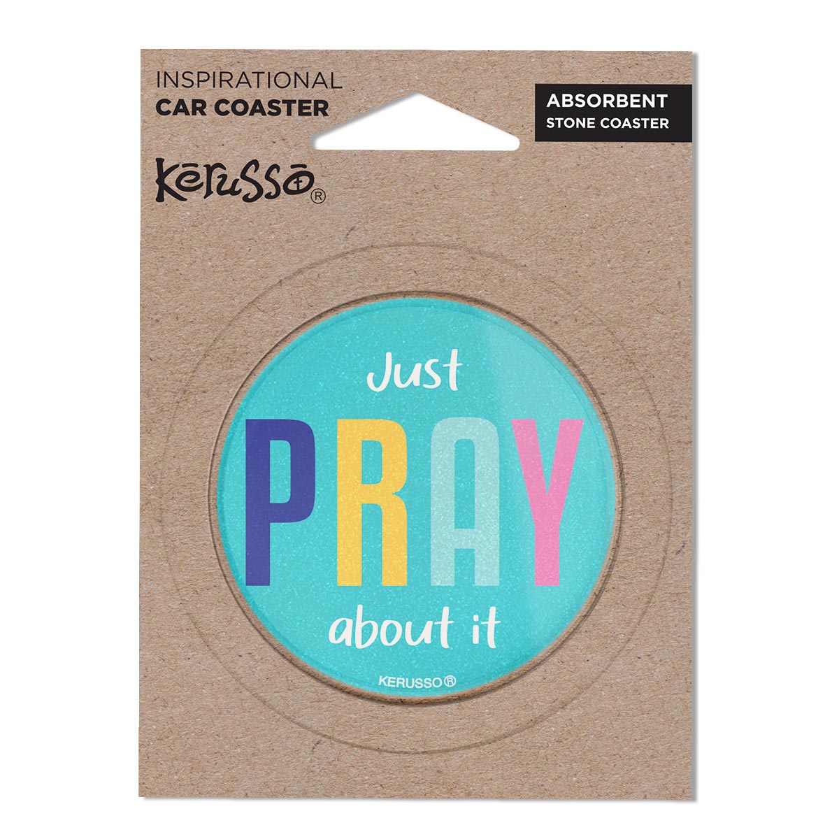 Kerusso Car Coaster Just Pray
