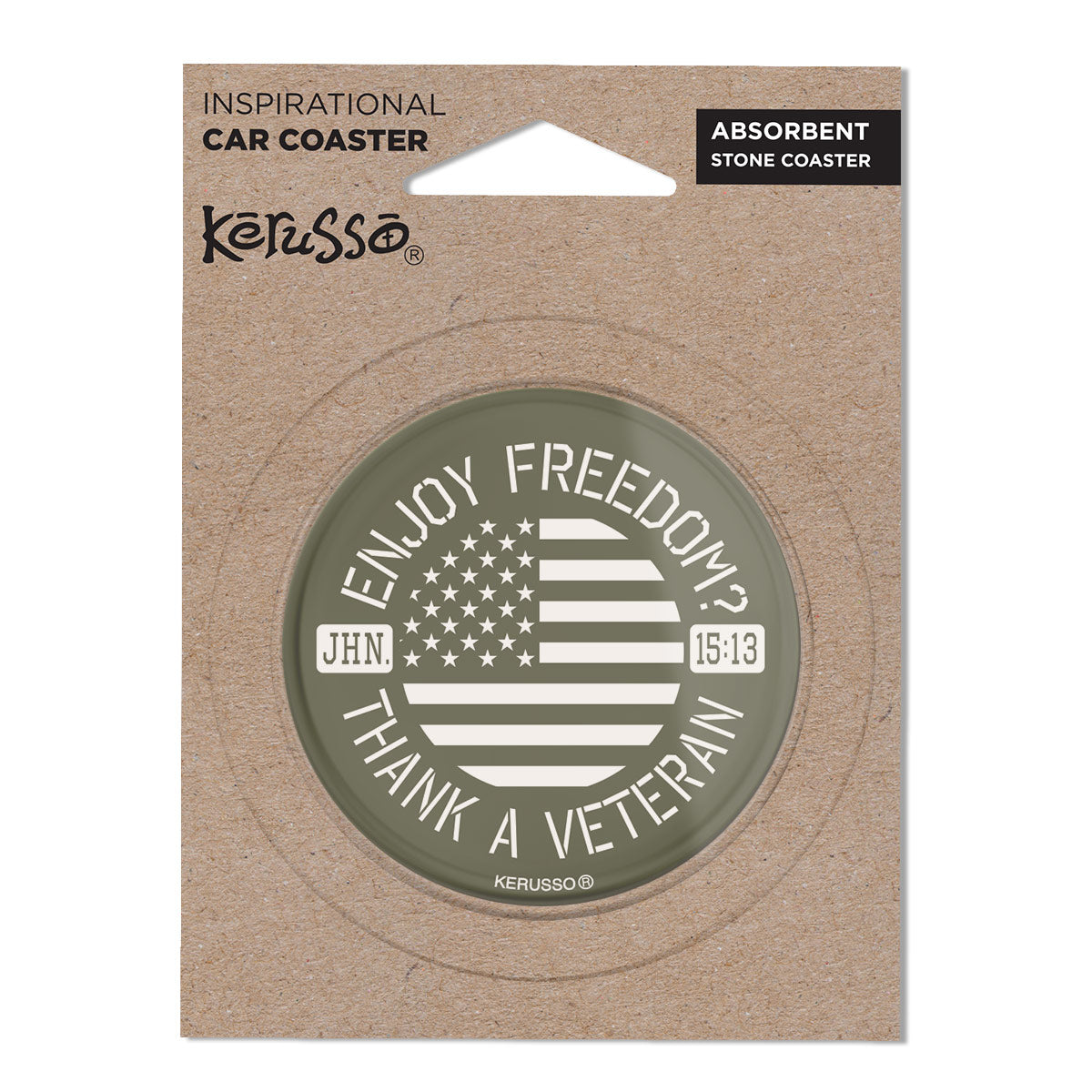 Kerusso Car Coaster Thank A Veteran