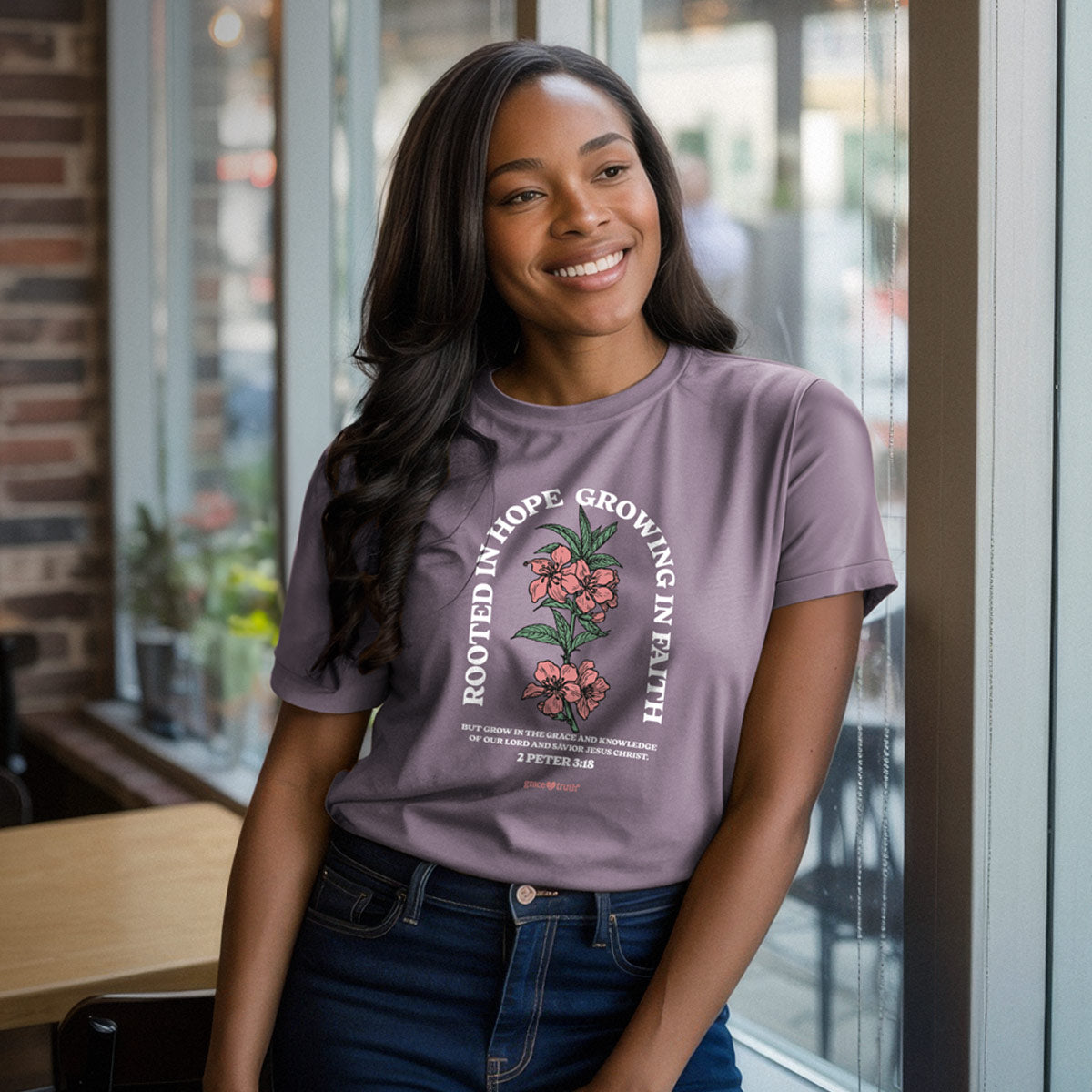 grace & truth Womens T-Shirt Rooted In Hope