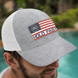 HOLD FAST Mens Cap Heathered Flag