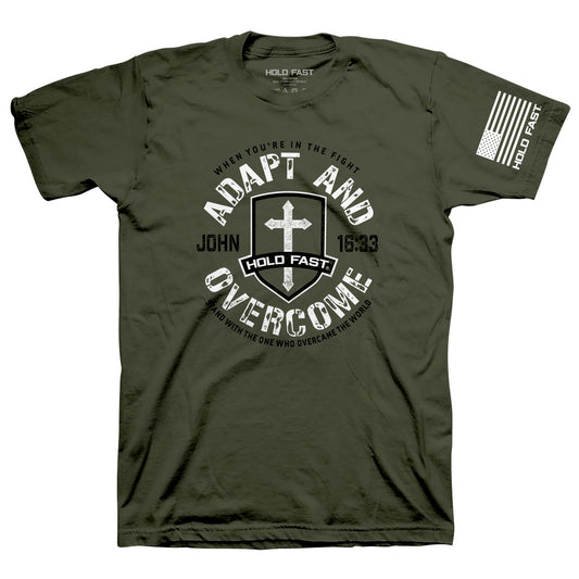 HOLD FAST Mens T-Shirt Adapt And Overcome