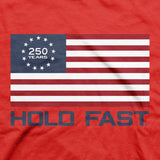 HOLD FAST Adult T-Shirt USA Strong Red