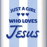 Kerusso 40 oz Stainless Steel Mug With Straw Just A Girl