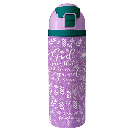 Kerusso 24 oz Flip Top Bottle It Was Good Glitter