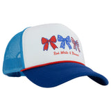Kerusso Womens Cap Red White & Blessed Bows